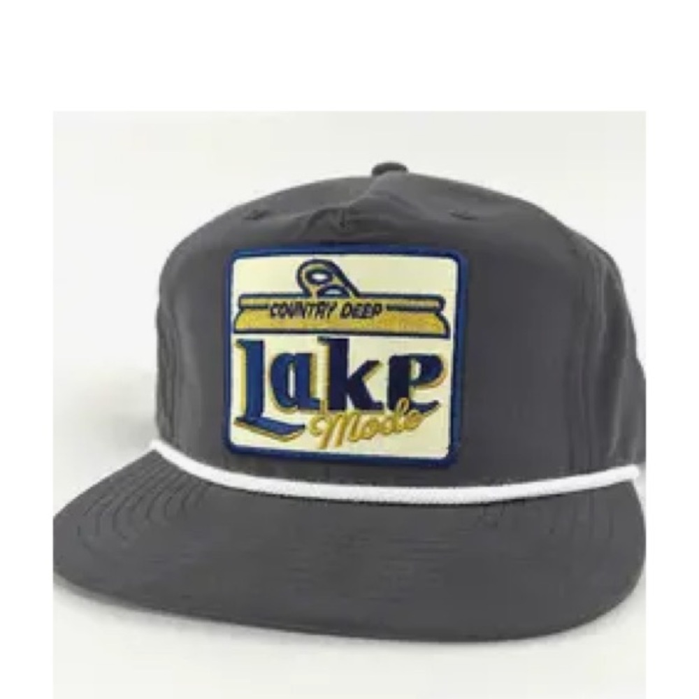 Gray Snapback Hat with White Trim